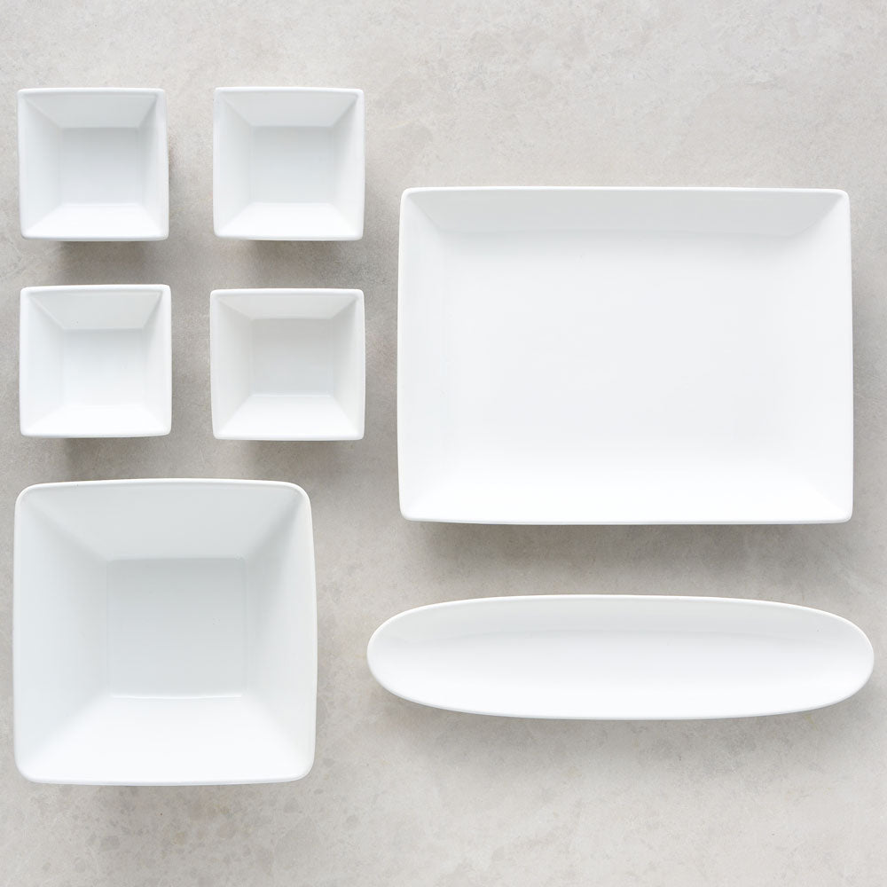 Wilkie Brothers White 7 Piece Entertaining Set