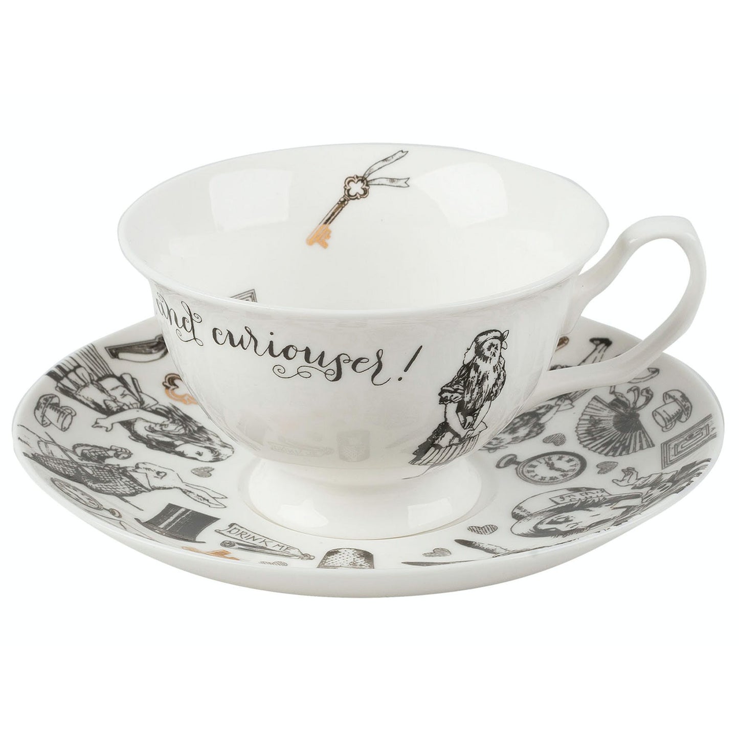 Mikasa x V&A Alice In Wonderland Cup & Saucer 210ml