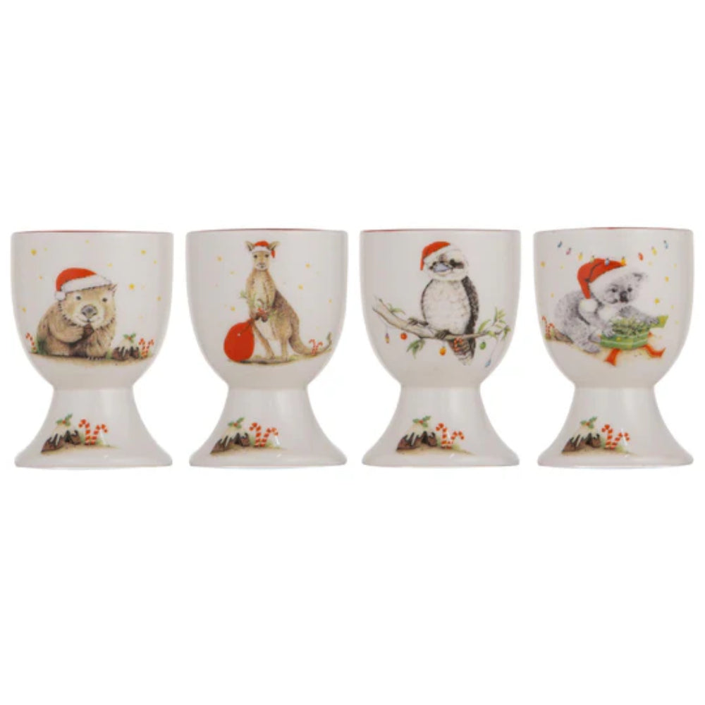Ashdene Bush Buddies Set Of 4 Christmas Egg Cups