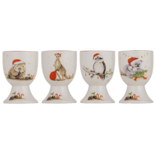 Ashdene Bush Buddies Set Of 4 Christmas Egg Cups