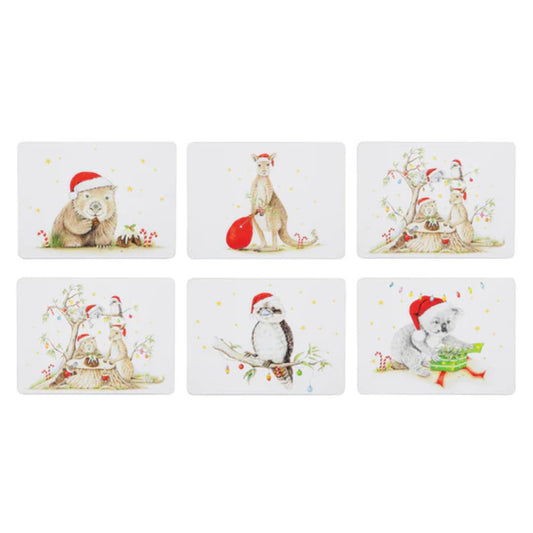 Ashdene Bush Buddies Christmas Set Of 6 Placemats