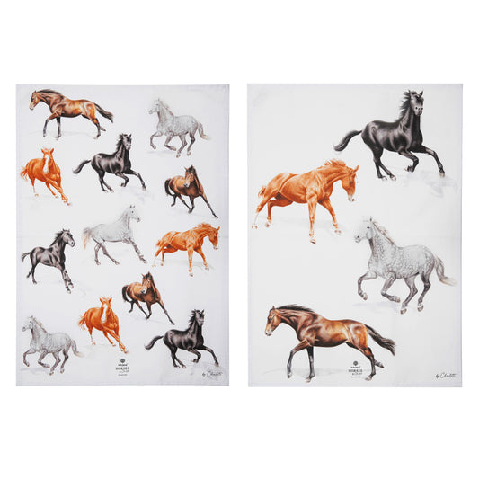 Ashdene Horses By Charlotte Set Of 2 Kitchen Towels
