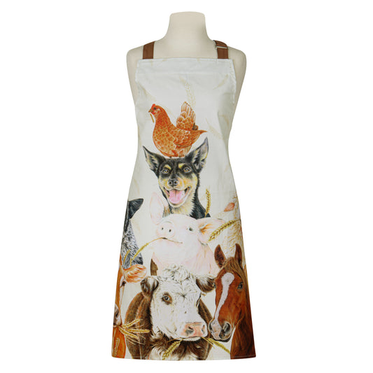 Ashdene Farmyard Faces 2 Apron