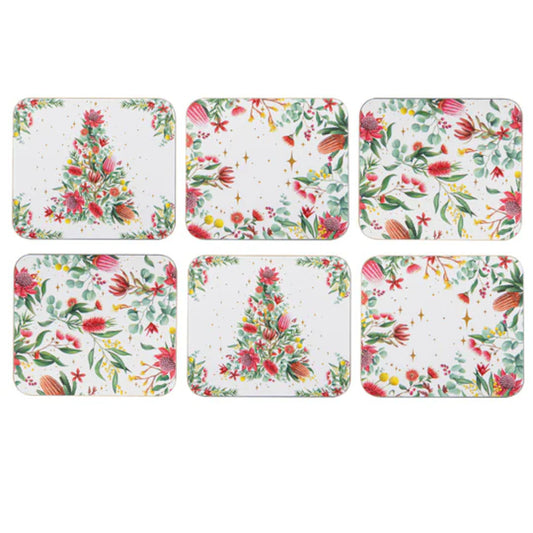 Ashdene Twinkling Blooms Set Of 6 Coasters