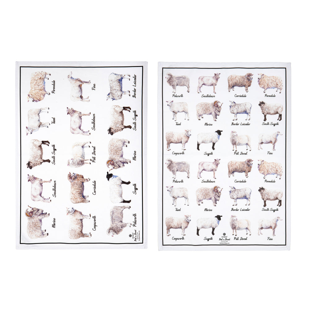 Ashdene Best In Breed Sheep Set Of 2 Kitchen Towels