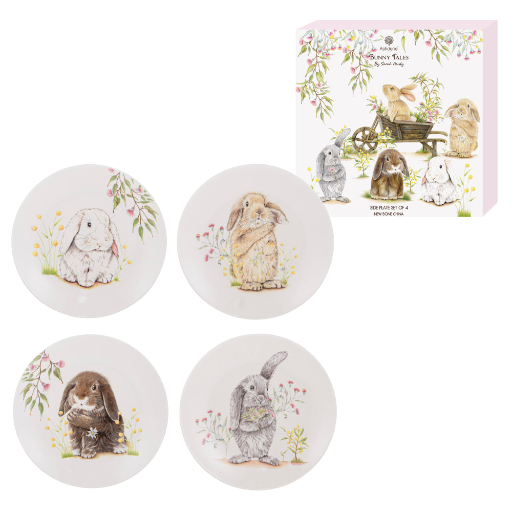 Ashdene Bunny Tales Set of 4 Side Plates