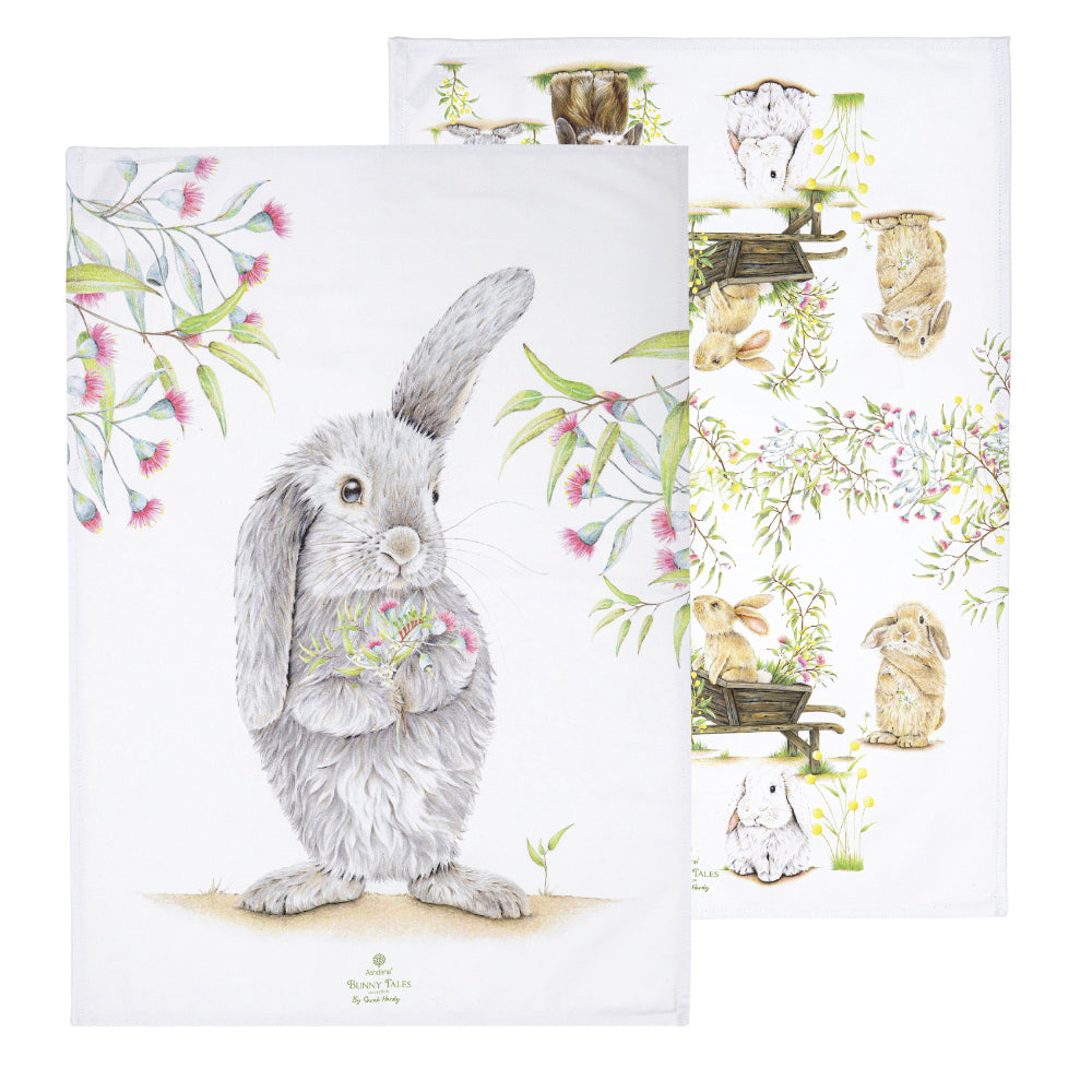 Ashdene Bunny Tales Set of 2 Kitchen Towels