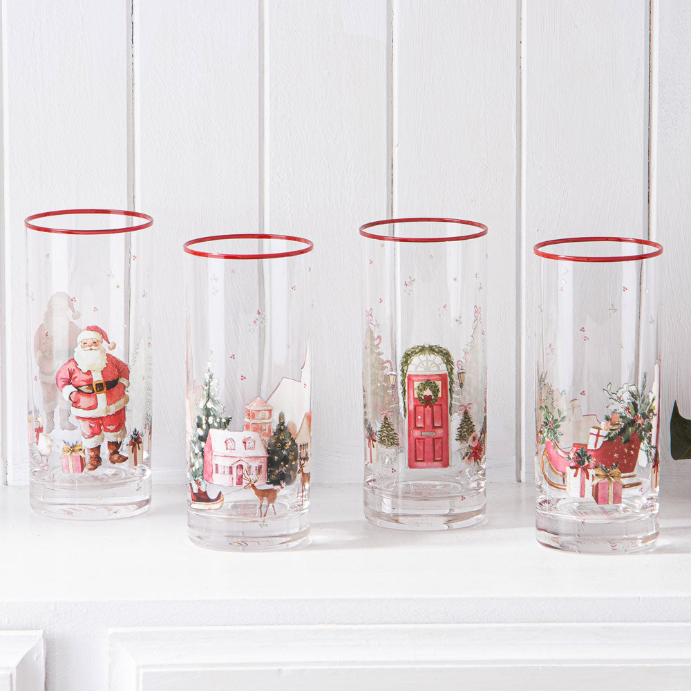 Ashdene Hollybrook Crystal Set Of 4 Highball Tumblers