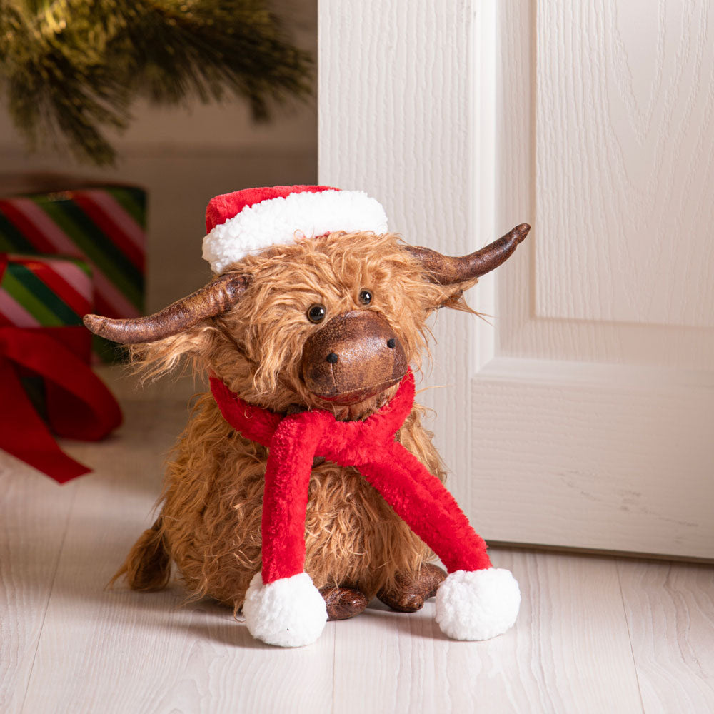 Ashdene Novelty Christmas Cow Door Stop