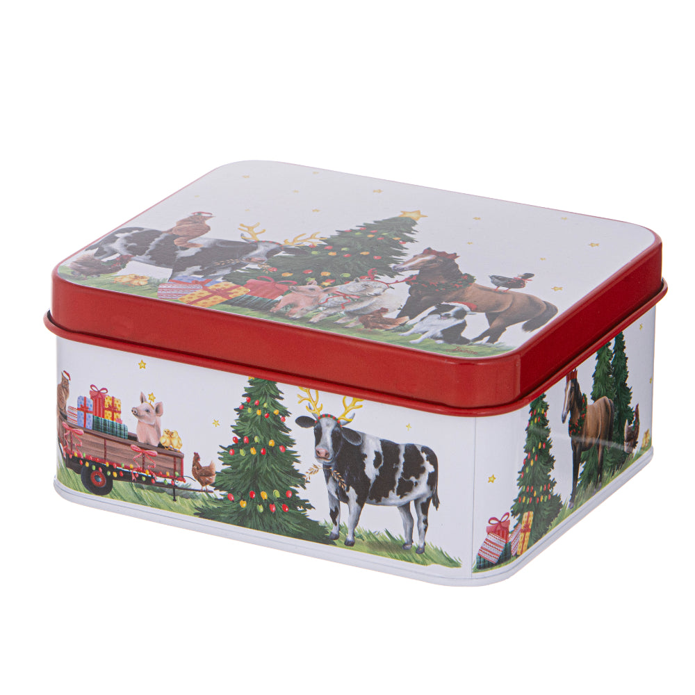 Ashdene Christmas At The Farm Biscuit Tin