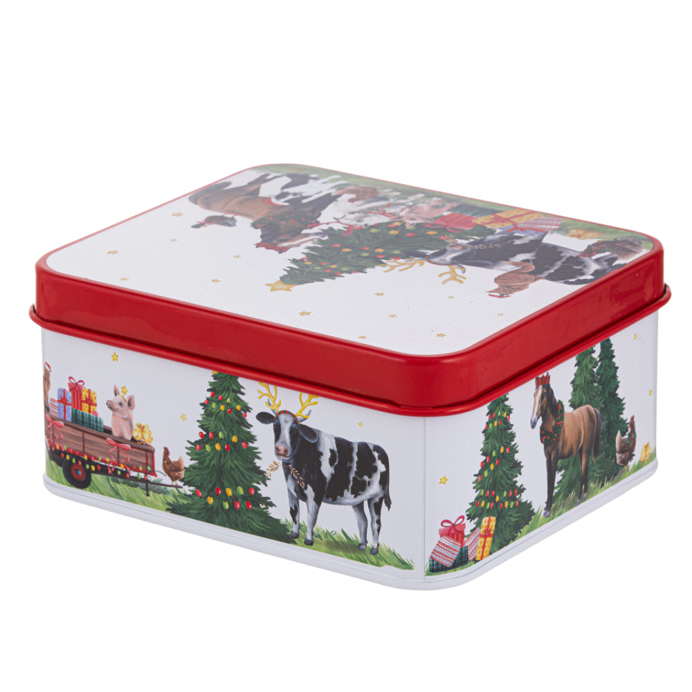 Ashdene Christmas At The Farm Biscuit Tin