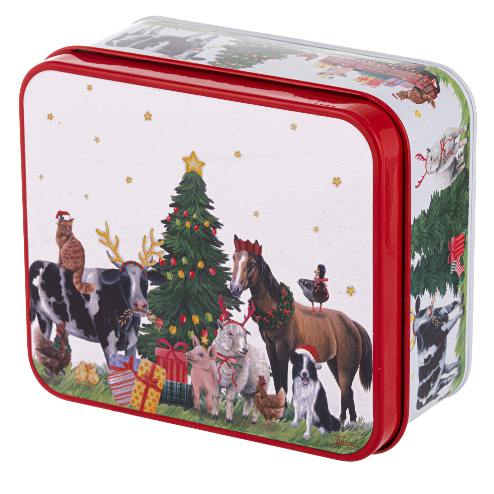 Ashdene Christmas At The Farm Biscuit Tin