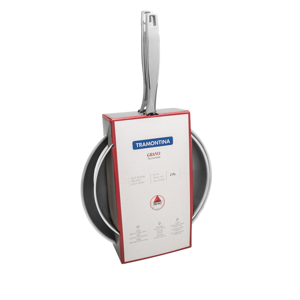 Tramontina Grano Triply Clad 2 Piece Frying Pan Set 26cm & 30cm