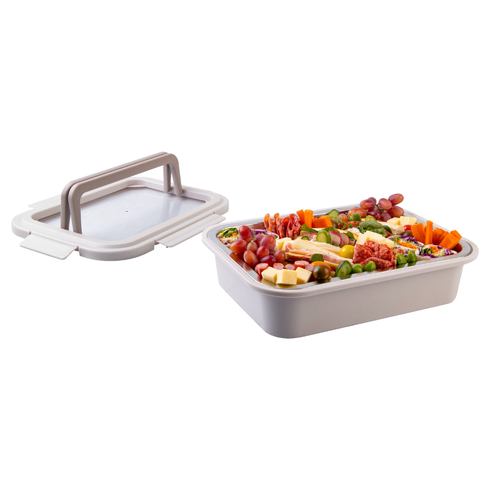 Alfresco Lane Chill & Carry Grazing Box 38 x 29 x 10cm  Mushroom Grey