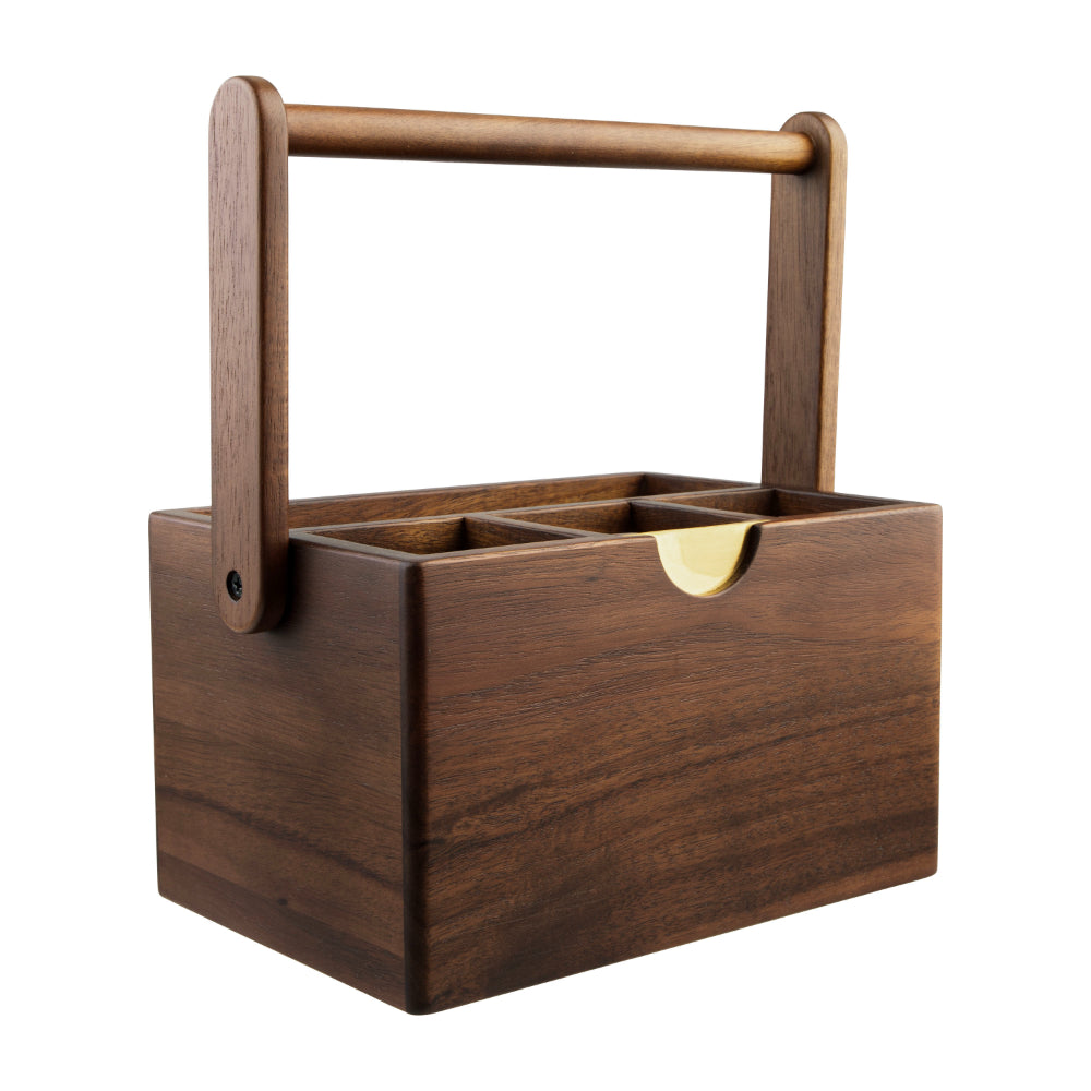 Alfresco Lane Acacia Wood Cutlery Caddy
