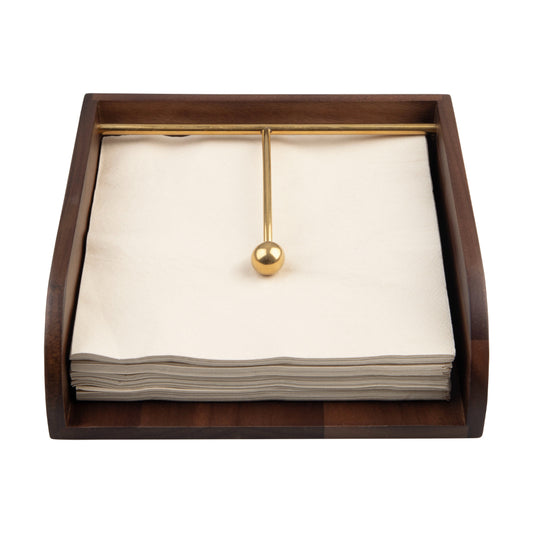 Alfresco Lane Acacia Wood Napkin Holder