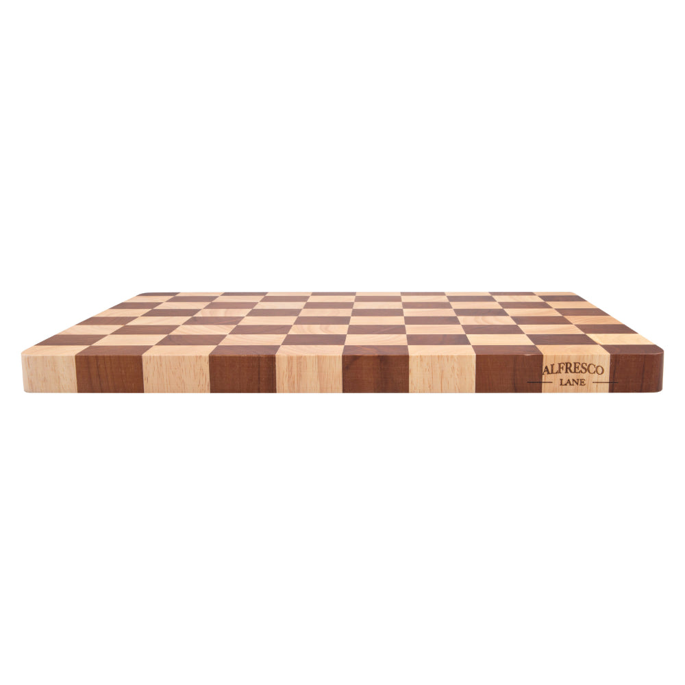 Alfresco Lane Chequered End Grain Cutting Board 40 x 30 x 2.5cm