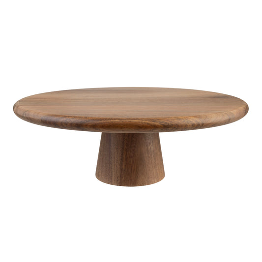 Alfresco Lane Acacia Wood Footed Cake Stand 30cm x 10.5cm