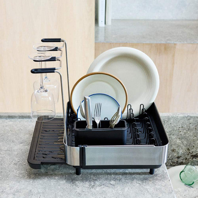Joseph Joseph Extend Steel Plus Dish Rack With Wine Rack