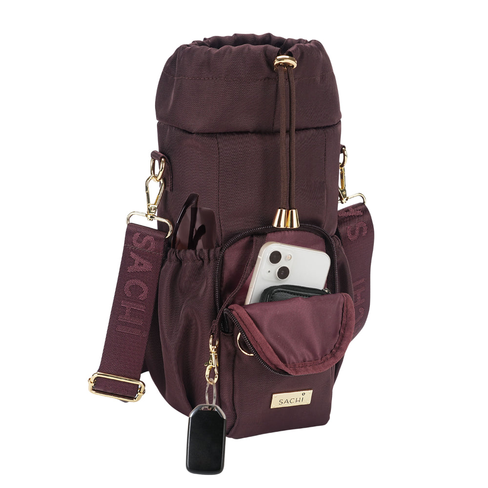 Sachi Crossbody Insulated Bottle Bag Bordeaux