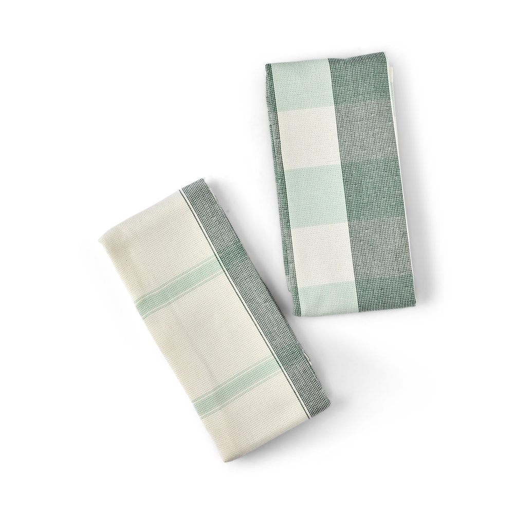 Salt & Pepper Check Tea Towel Set of 2