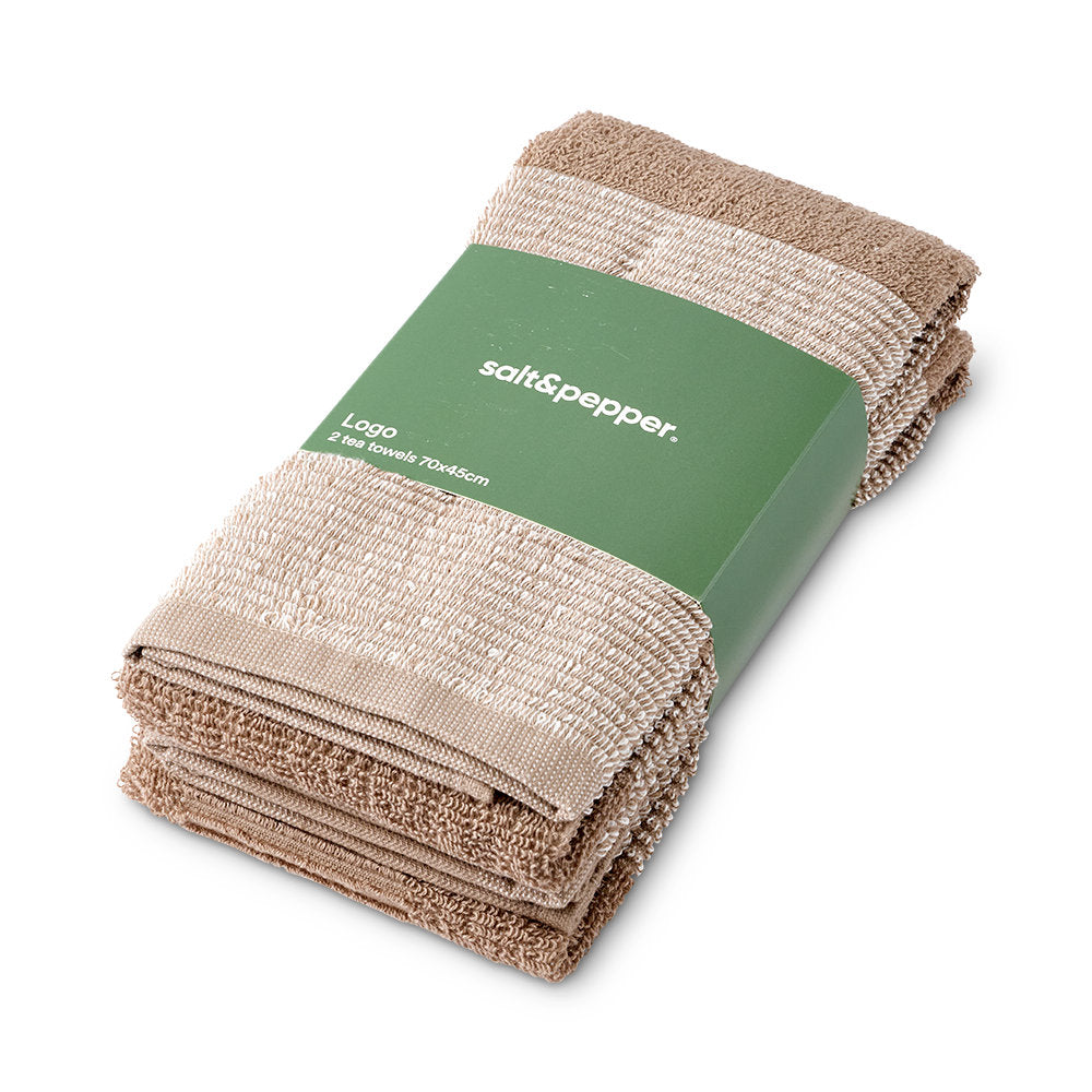 Salt & Pepper Logo Tea Towel Set of 2