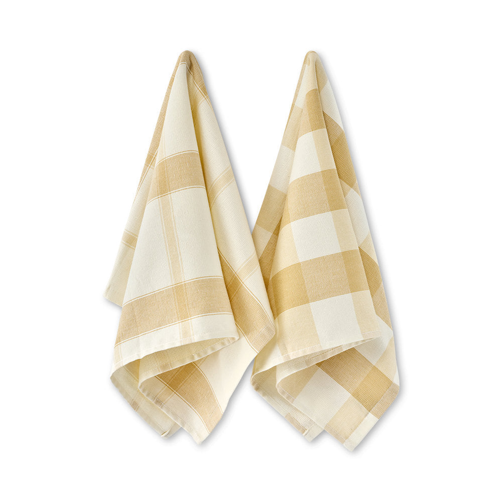 Salt & Pepper Check Tea Towel Set of 2