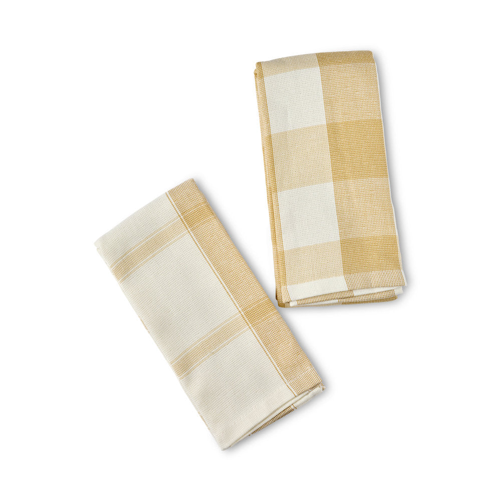 Salt & Pepper Check Tea Towel Set of 2