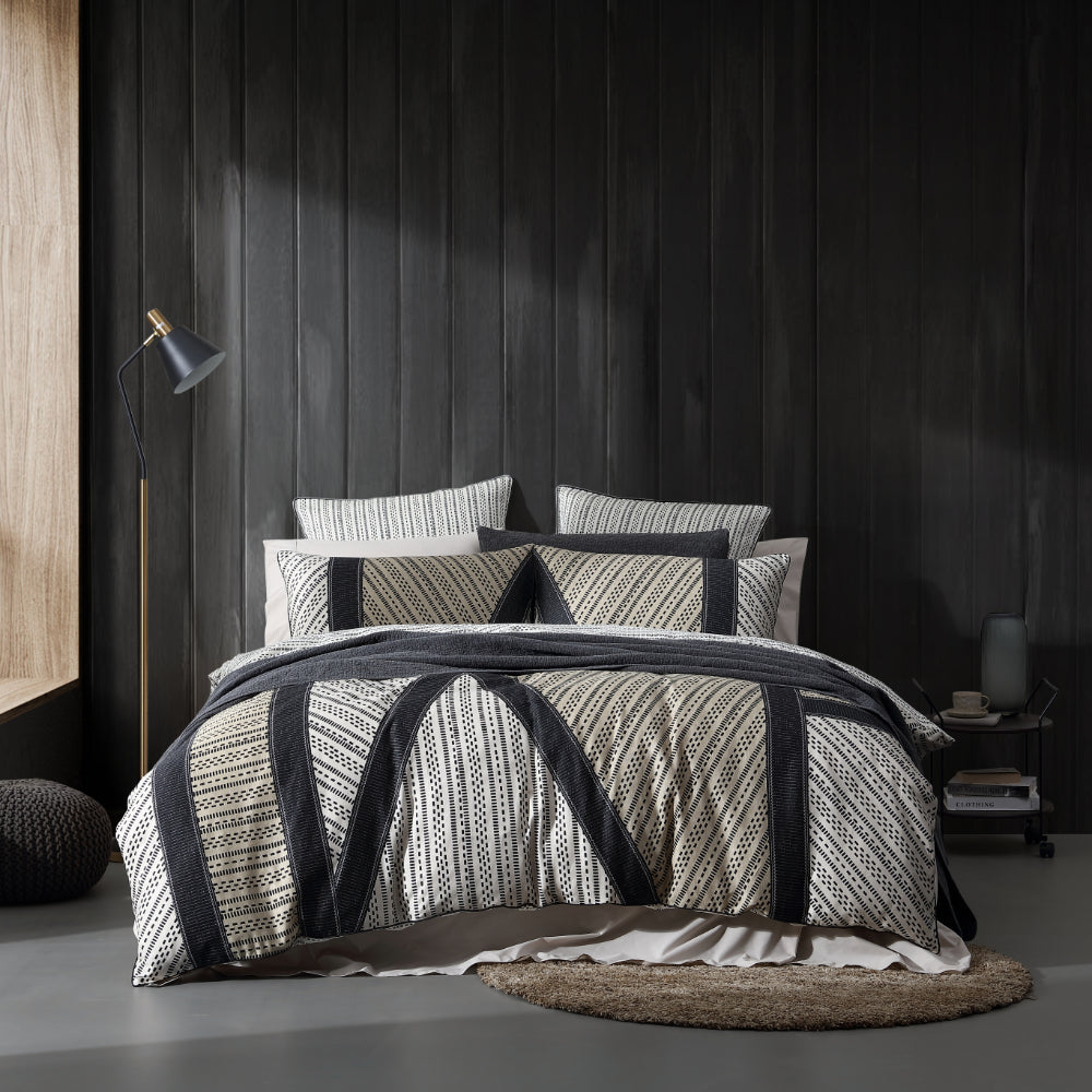 Logan & Mason Davu Quilt Cover Set Stone