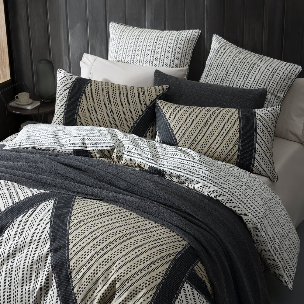 Logan & Mason Davu Quilt Cover Set Stone