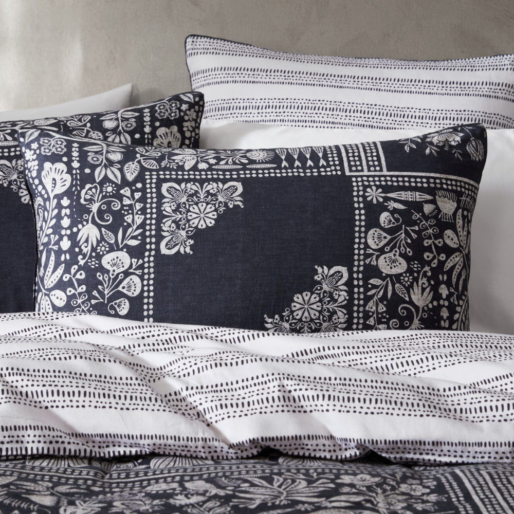 Logan & Mason Ebony Quilt Cover Set Black