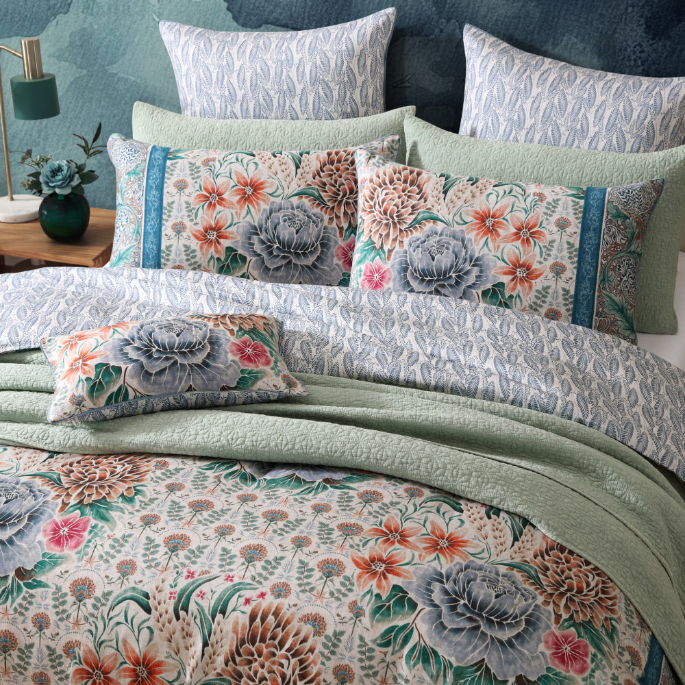 Logan & Mason Gypsy Garden Quilt Cover Set Blue
