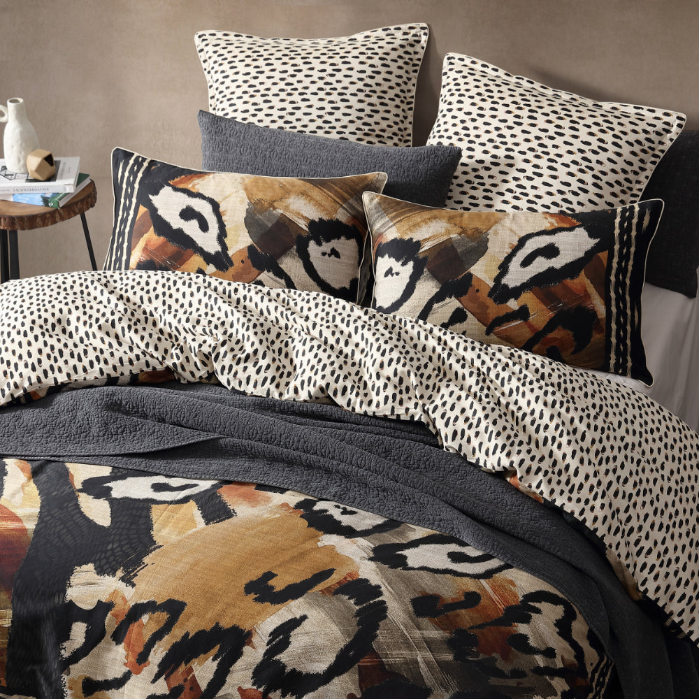 Logan & Mason Kasi Quilt Cover Set Linen