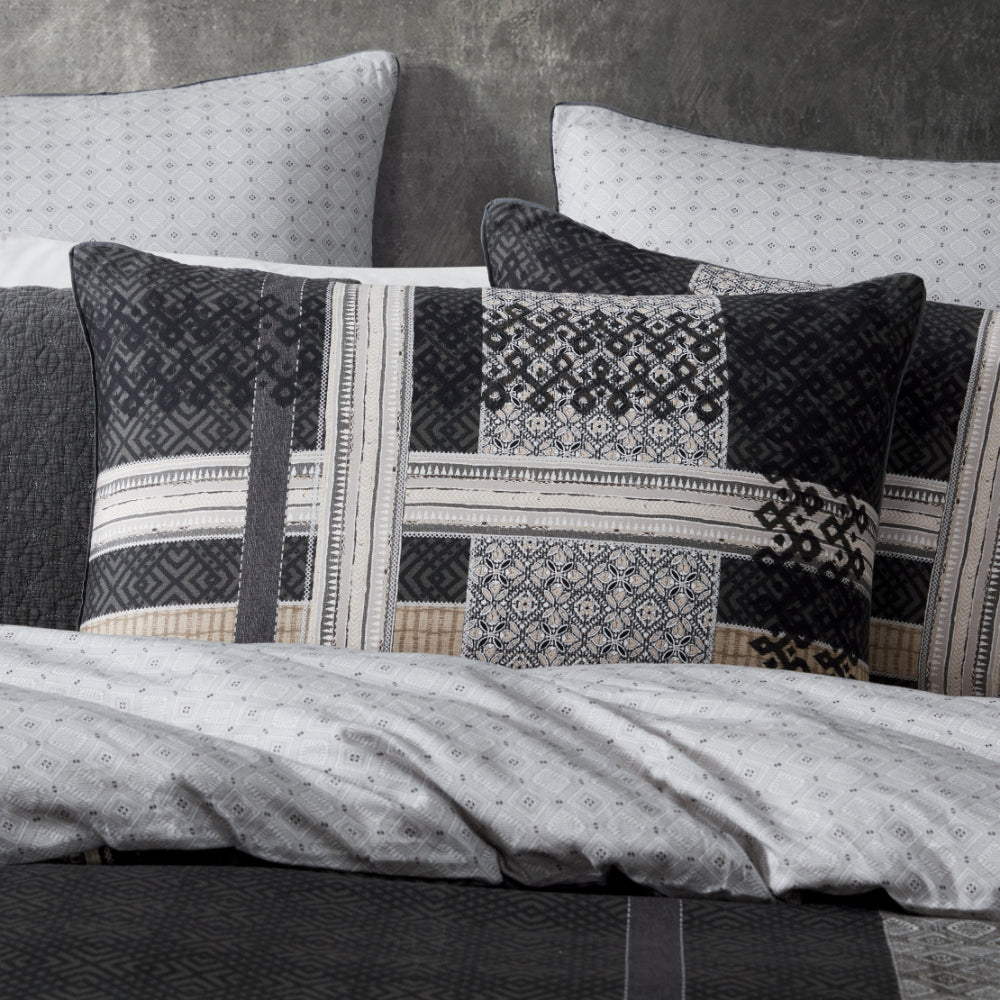 Logan & Mason Kori Quilt Cover Set Charcoal