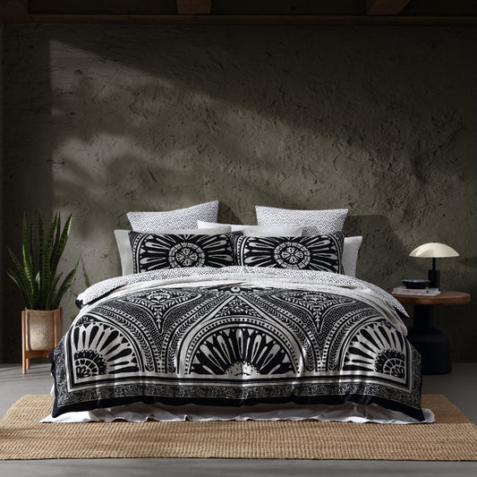 Logan & Mason Noir Nights Quilt Cover Set Black