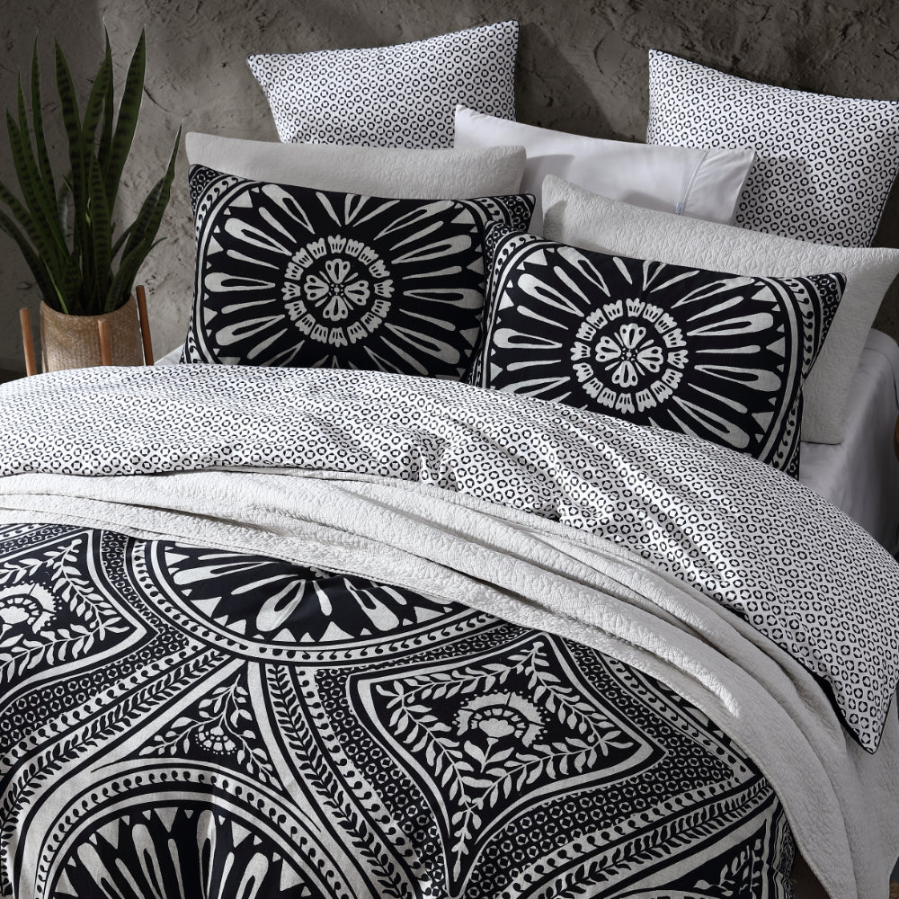 Logan & Mason Noir Nights Quilt Cover Set Black