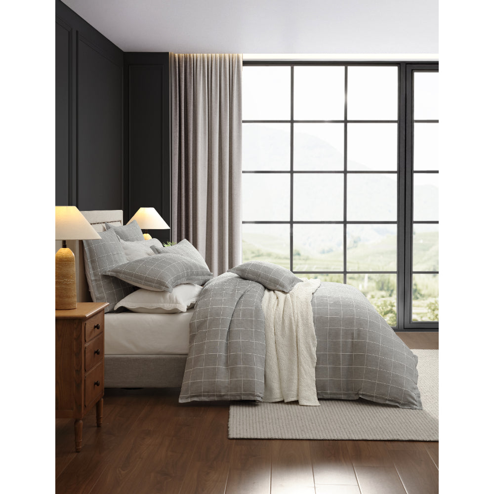 Private Collection Stratus Quilt Cover Set Charcoal