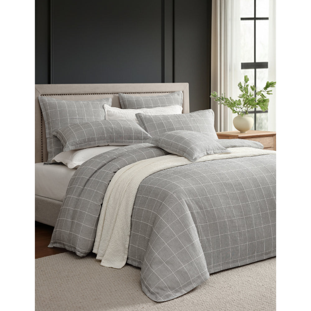 Private Collection Stratus Quilt Cover Set Charcoal