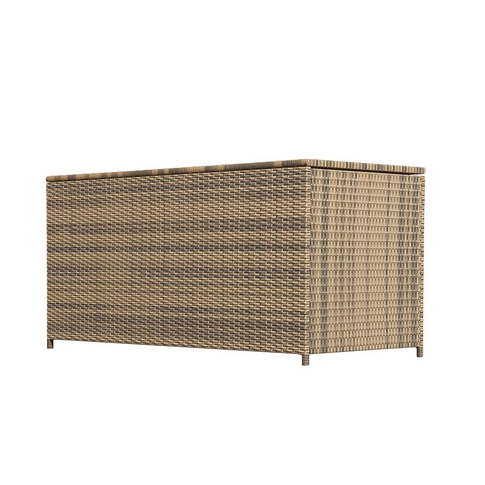 Arcadia Furniture UV Resistant Outdoor Rattan Storage Box Oatmeal