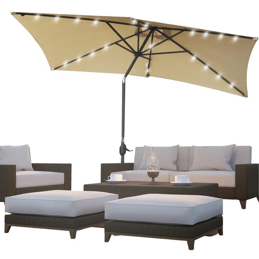 Arcadia Furniture Umbrella 3 Metre Umbrella With Solar Led Lights