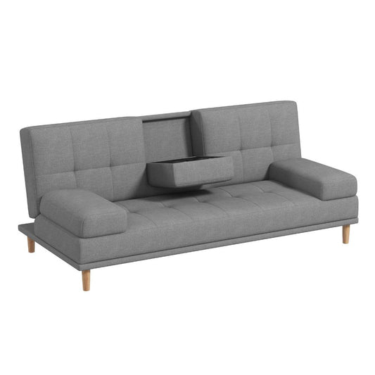Casa Decor Mendoza Grey 2 In 1 Sofa With Drink Holder - House