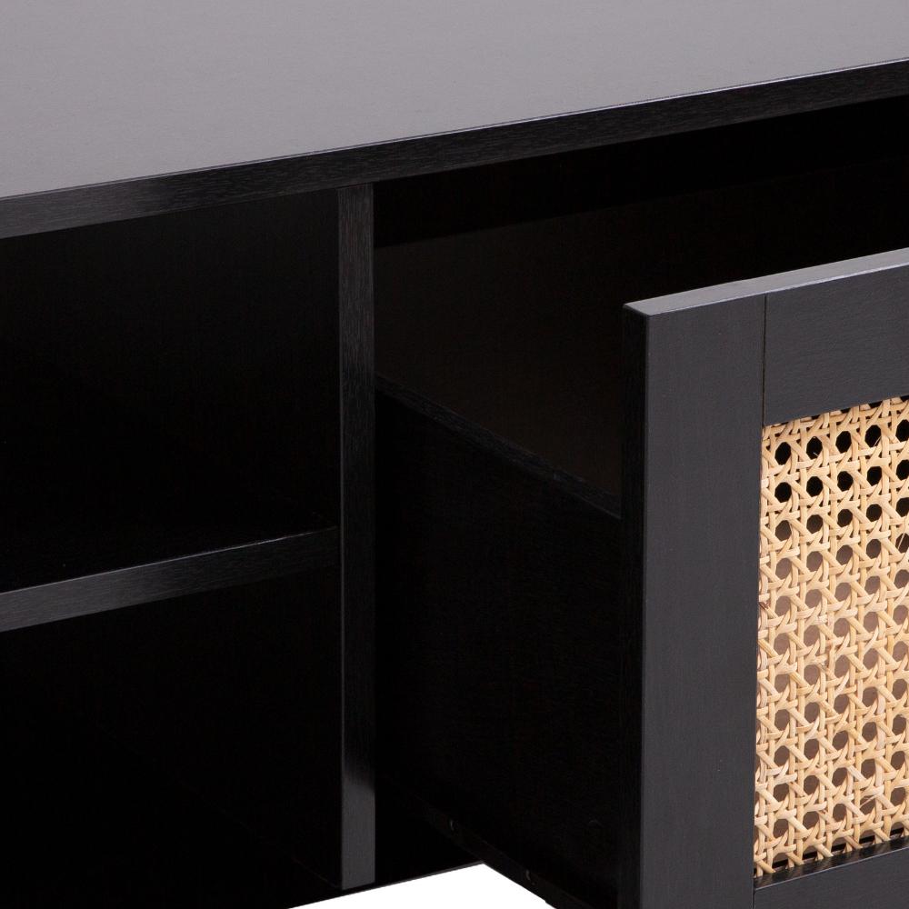 Casa Decor Tulum Black Rattan Coffee Table