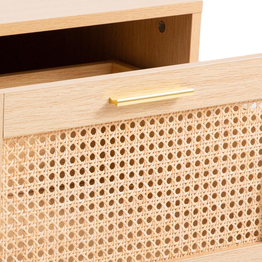 Casa Decor Santiago Oak Rattan Coffee Table