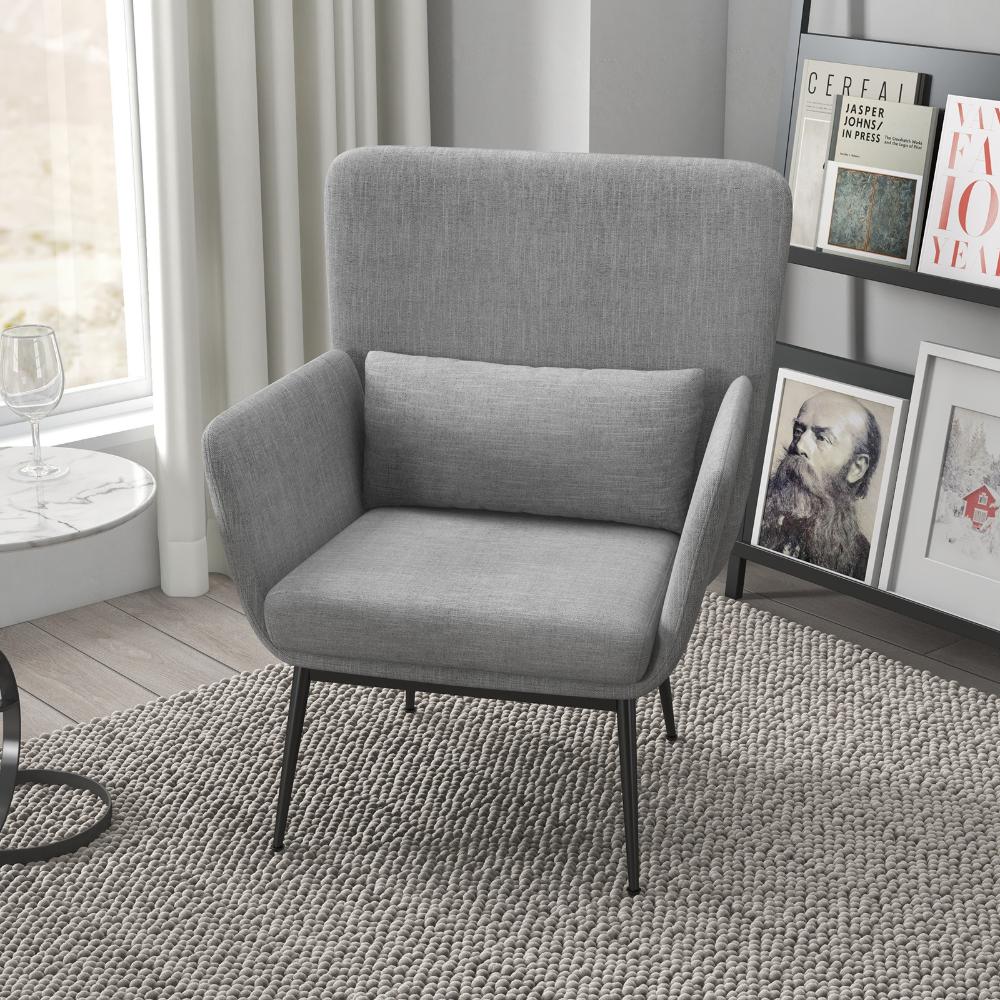 Casa Decor Cora Light Grey Accent Chair