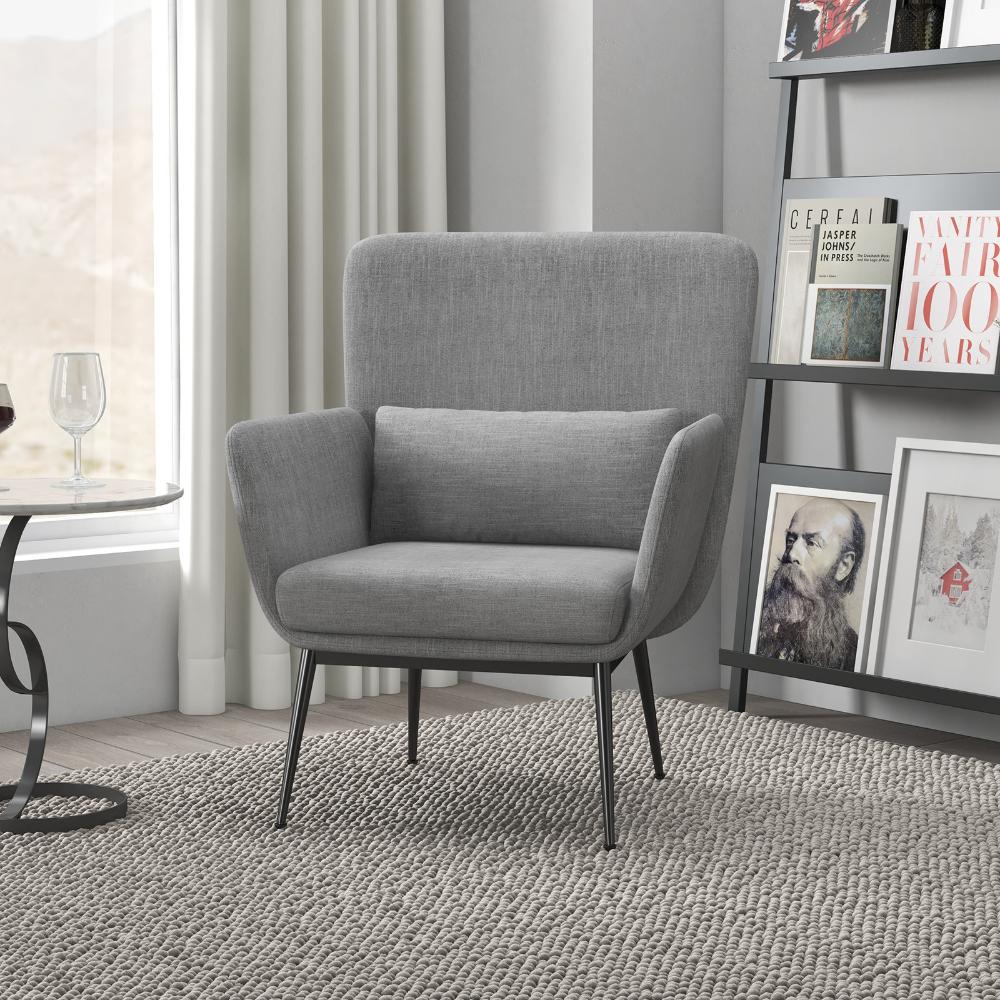 Casa Decor Cora Light Grey Accent Chair