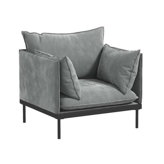 Casa Decor Camilla 1 Seater Sofa Light Grey - House