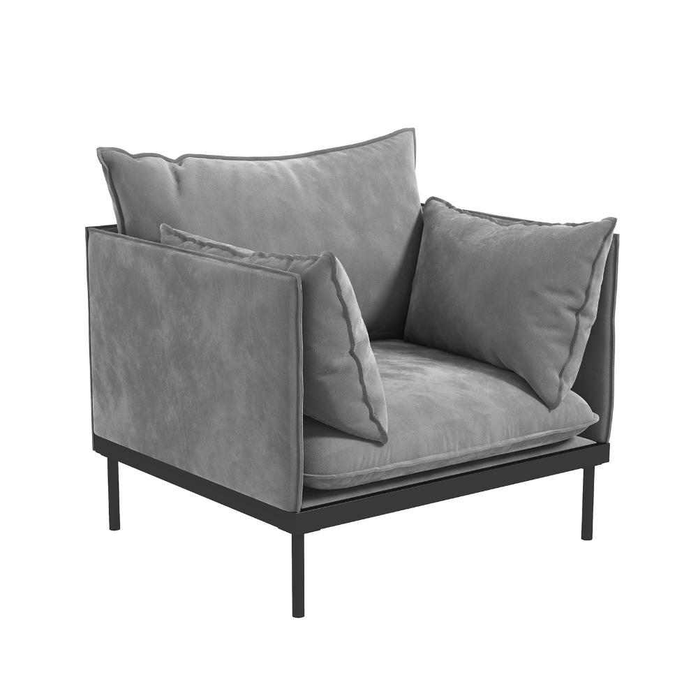 Casa Decor Camilla 1 Seater Sofa Light Grey