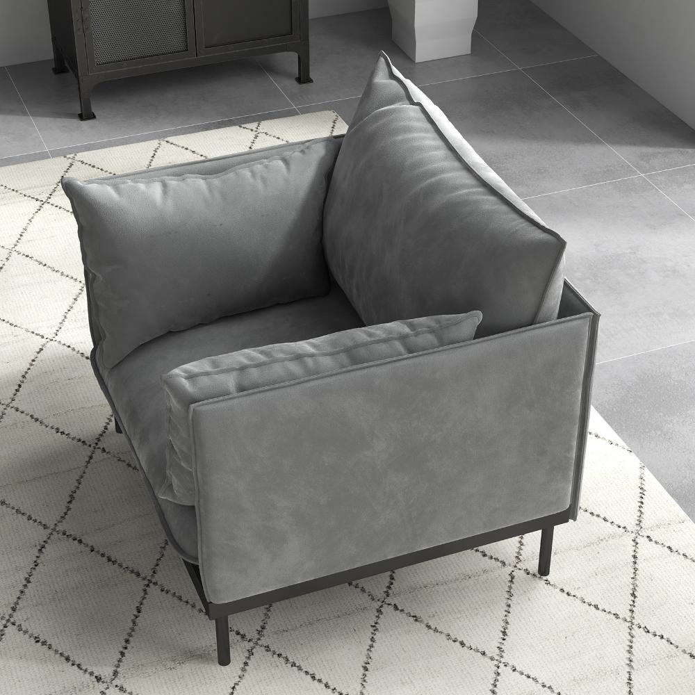 Casa Decor Camilla 1 Seater Sofa Light Grey