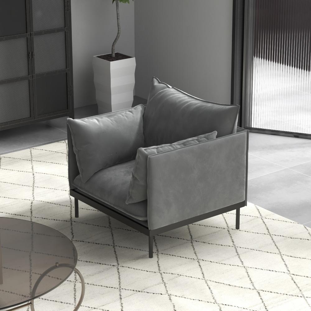 Casa Decor Camilla 1 Seater Sofa Light Grey