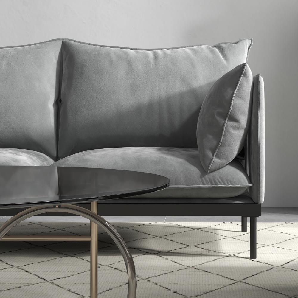 Casa Decor Camilla 2 Seater Sofa Light Grey